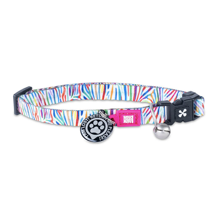 Max & Molly - Coleira C/ Id Tag Magic Zebra P/ Gato
