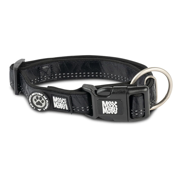 Max & Molly - Coleira C/ Id Tag Matrix 2.0 Black (Tam. L)