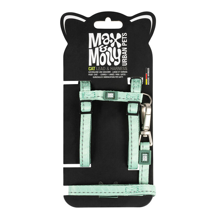 Max & Molly - Conj. Peitoral+Trela Matrix 2.0 Jade P/Gato