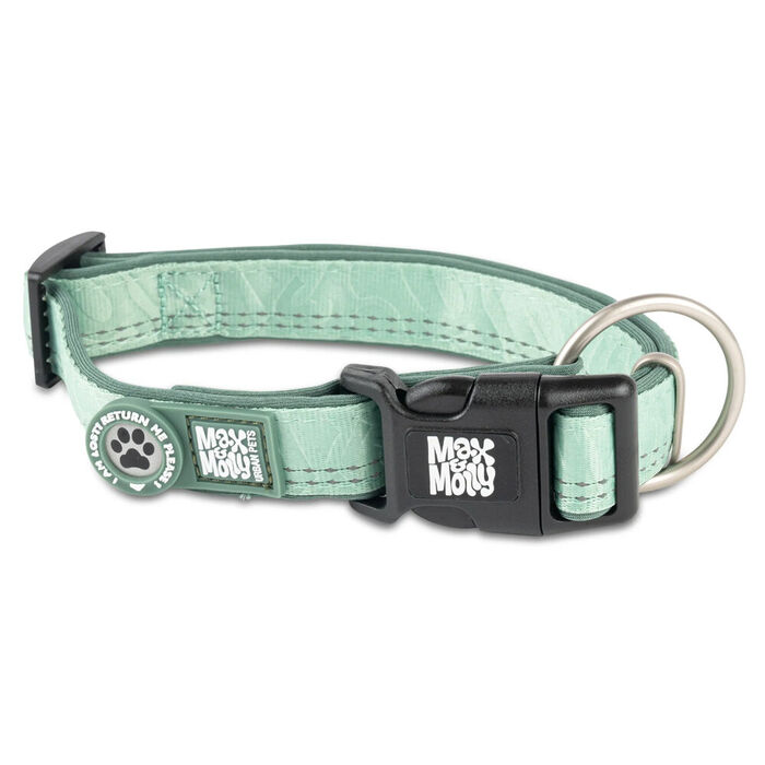 Max & Molly - Coleira C/ Id Tag Matrix 2.0 Jade (Tam. L)
