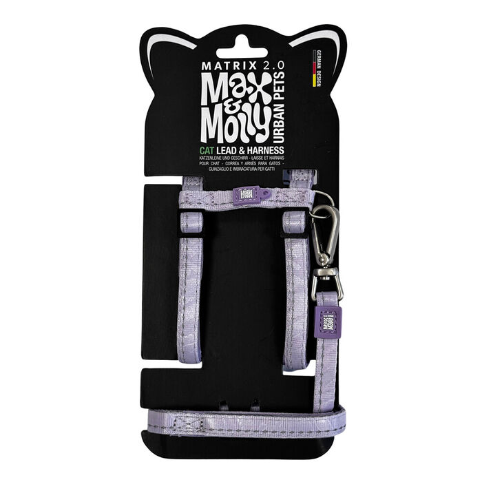 Max & Molly -Conj. Peit.+Trela Matrix 2.0 Lavander P/Gato