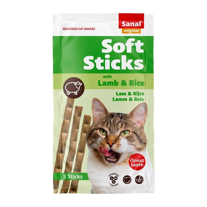 Sanal Cat - Soft Sticks Lamb & Rice 15 Gr/3 Sticks (Unid.)