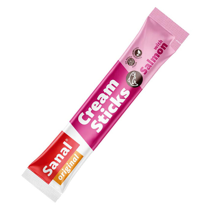 Sanal Cat - Cream Sticks Salmon - 5X15 Gr