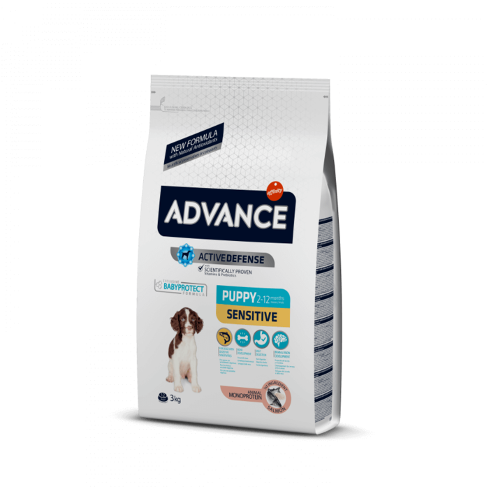Advance Puppy Sensitive com Salmão e Arroz 3 Kg