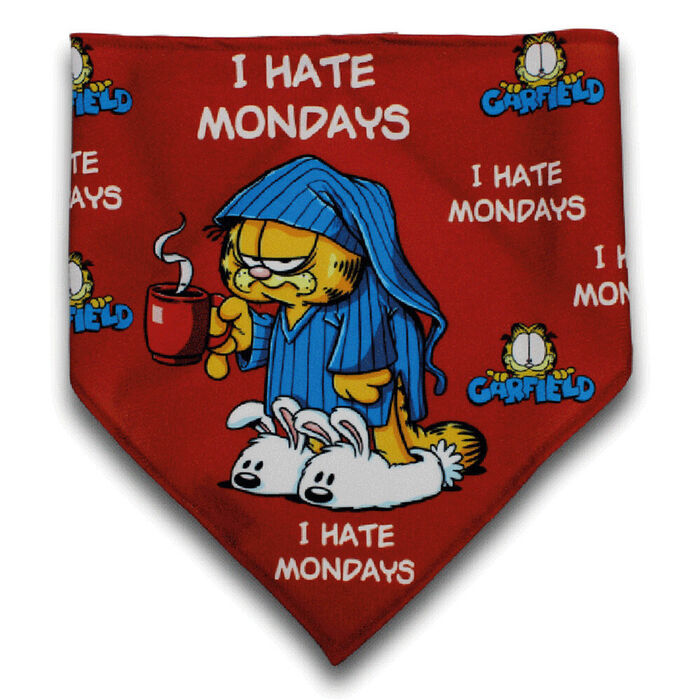 Lenço Garfield I Hate Mondays  22,5 Cm