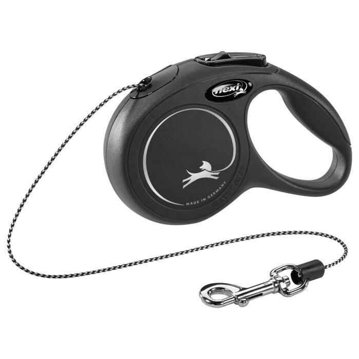 Flexi New Classic (Fita/Tam. M) 5 Mt / 25 Kg (Preto)