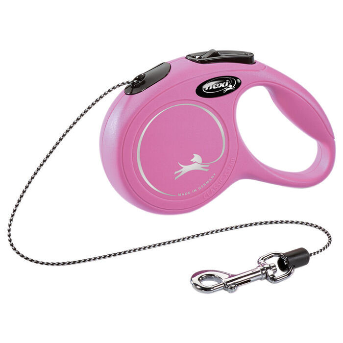 Flexi New Classic (Fio/Tam. Xs) 3 Mt / 8 Kg (Rosa)