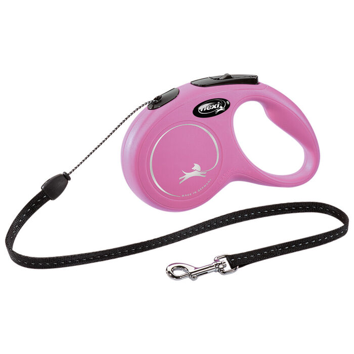 Flexi New Classic (Fio/Tam. S) 8 Mt / 12 Kg (Rosa)