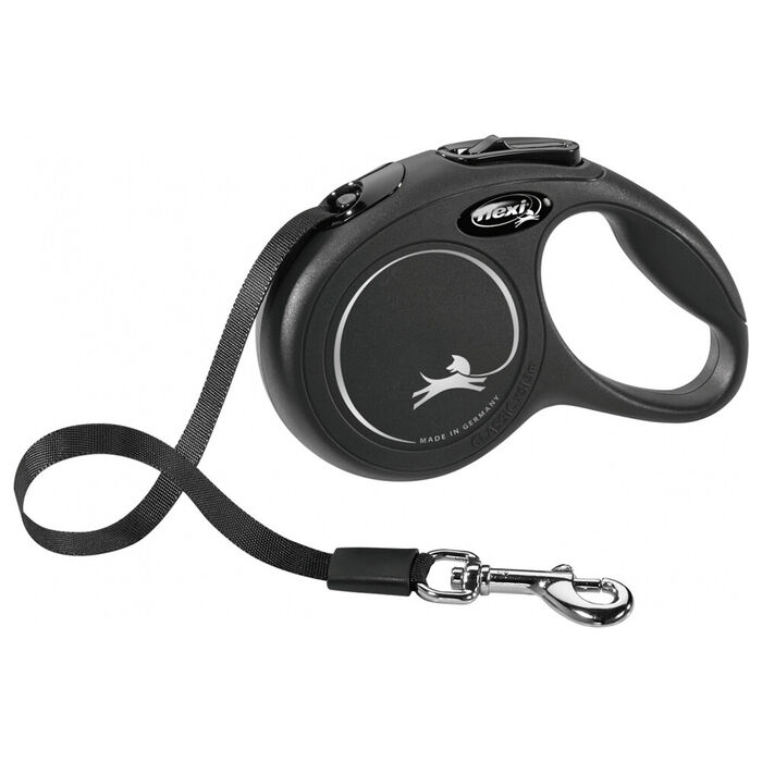 Flexi New Classic (Fita/Tam. Xs) 3 Mt / 12 Kg (Preto)