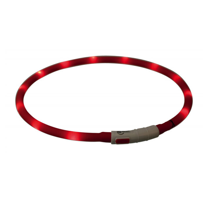 Colar Flasher Usb (Xs-Xl) 70 Cm / Ø 10 Mm (Vermelho)
