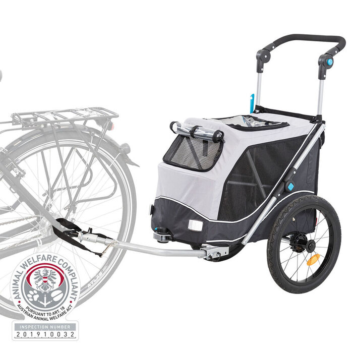 Atrelado P/ Bicicleta - Tam. S (Cinza/Preto)