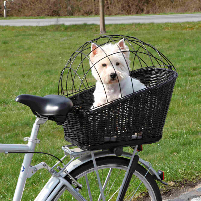 Cesto C/ Tampa Em Arame P/ Bicicleta 35X49X55 Cm (Preto)