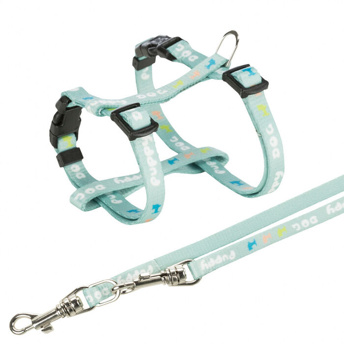 Junior Peitoral C/Trela P/Cachorro 27–45Cm/10Mm (Menta)