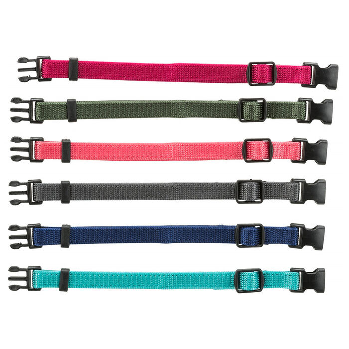 Coleiras P/Cachorros 22-35Cm/10Mm (Conj. C/6) (Cores Suaves)