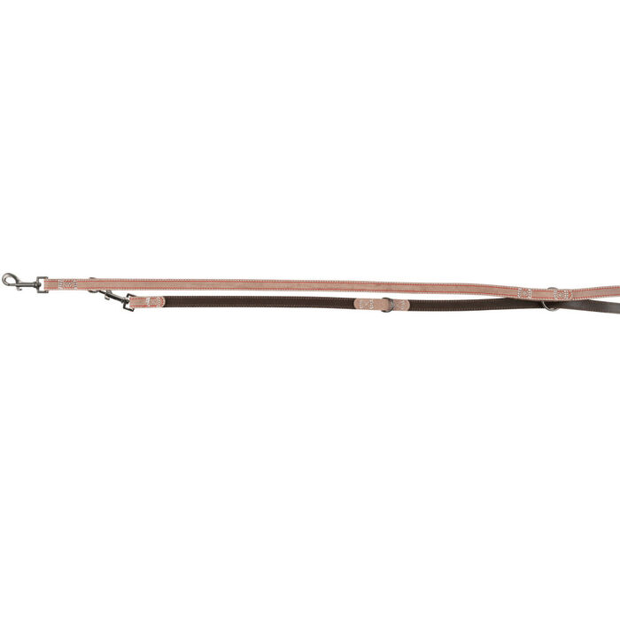 Trela Ajust. Native Em Couro (S-M) 2Mt/15Mm (Cappuccino)