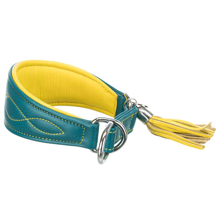Coleira Em Pele P/ Galgo 33-42 Cm / 60 Mm (Petroleo)