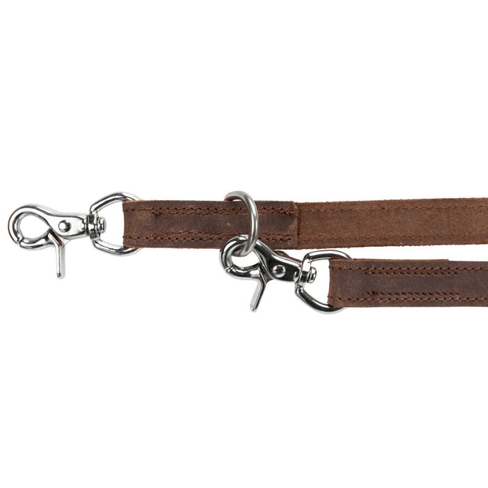 Trela Ajust. “Rustic” Em Couro 2 Mt / 12Mm (Castanho Escuro)