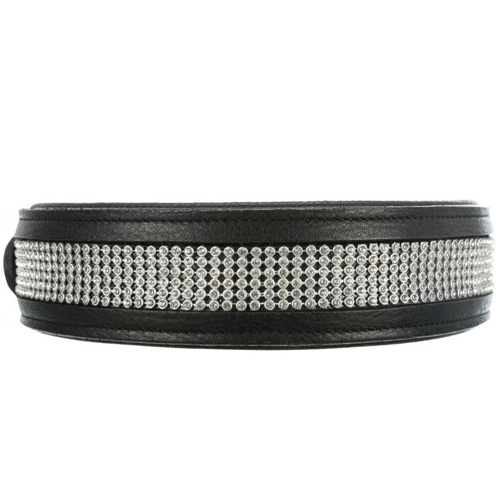 Coleira Pele Active Comfort C/Brilhantes 57-66Cm/30Mm(Pret
