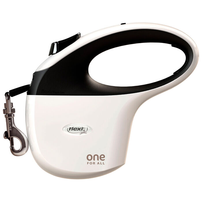 Flexi One (Fita/Tam. S-L) 5 Mt / 30 Kg (Branco/Preto)