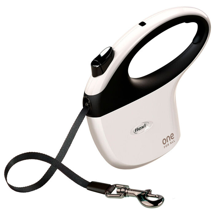Flexi One (Fita/Tam. S-L) 5 Mt / 30 Kg (Branco/Preto)