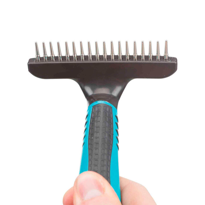 Pente Ancinho Dentes Rotativos P/ Pelo Curto 10X15 Cm