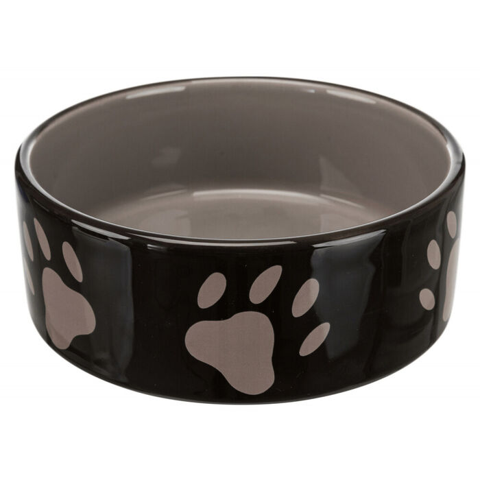 Gamela Ceramica Castanha C/ Patinhas Bege - 20 Cm