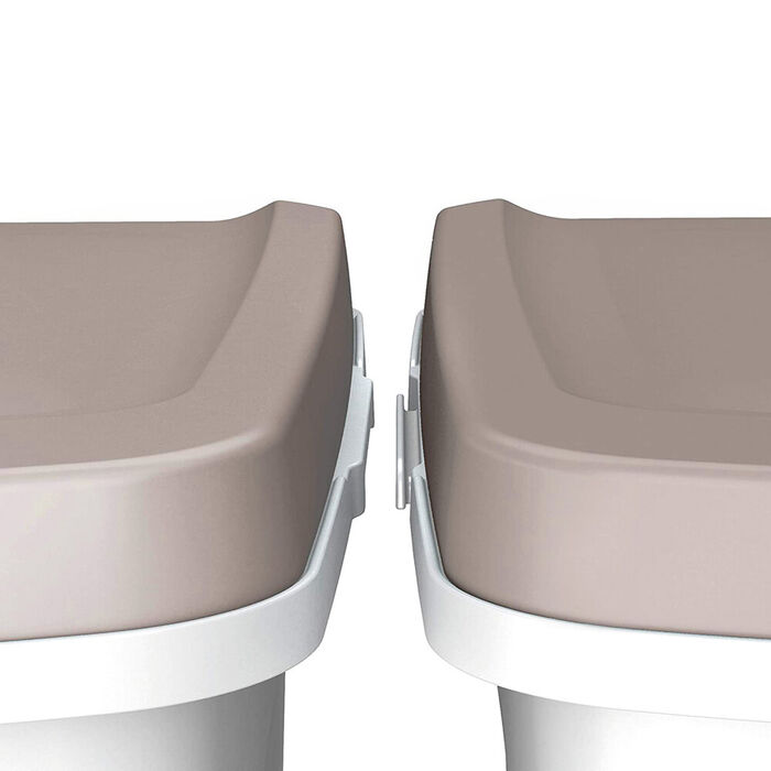 Contentor Em Plastico P/ Alimento - 15 Lt (Branco/Cinza)