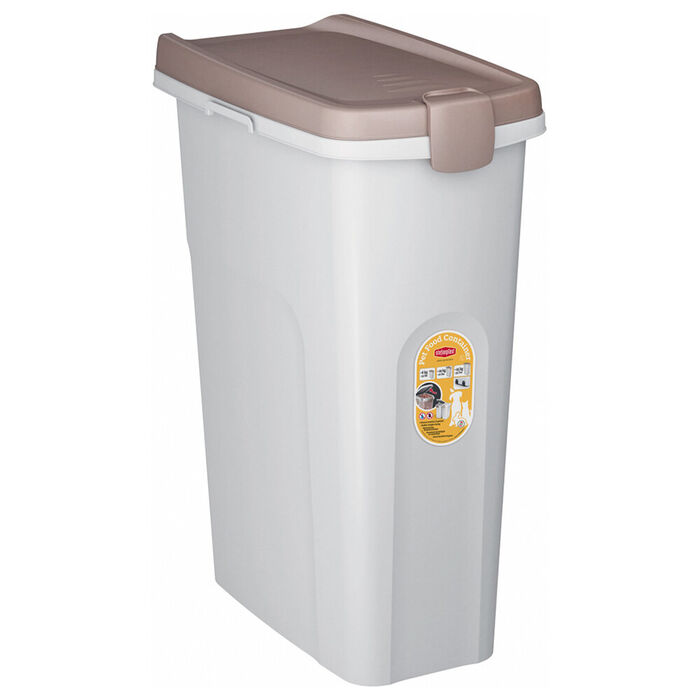 Contentor Em Plastico P/ Alimento - 40 Lt (Branco/Cinza)