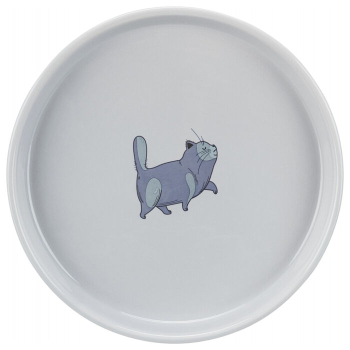 Gamela P/ Gatos Focinho Achatado 0,6 Lt / Ø 23 Cm (Cinza)
