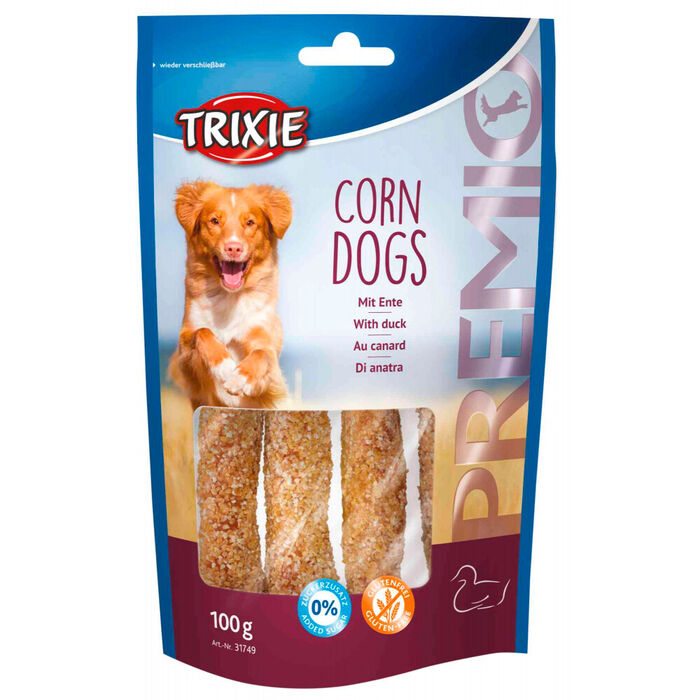 Premio Corn Dogs (C/ Pato E Pele/Couro) - 100 Gr