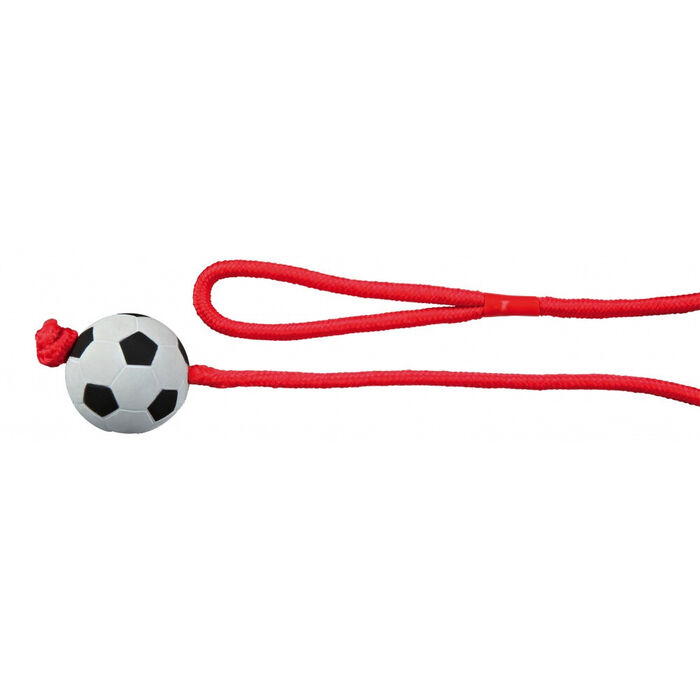 Bola Futebol Em Borracha C/ Corda Multicolorida