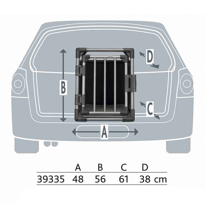 Transp. Em Aluminio P/ Caes 48X56X61 Cm (Antracite)