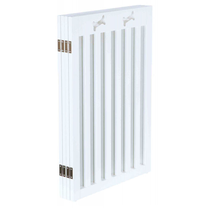 Barreira C/ 4 Elementos P/ Caes (Lacado Branco) 60-160X75 Cm