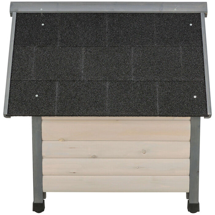 Casota Madeira Natura C/ Telhado 77X82X88 Cm (Cinzento)