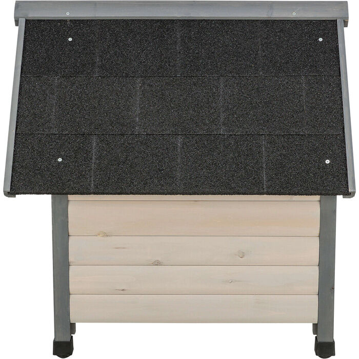 Casota Madeira Natura C/ Telhado 96X105X112 Cm (Cinzento)