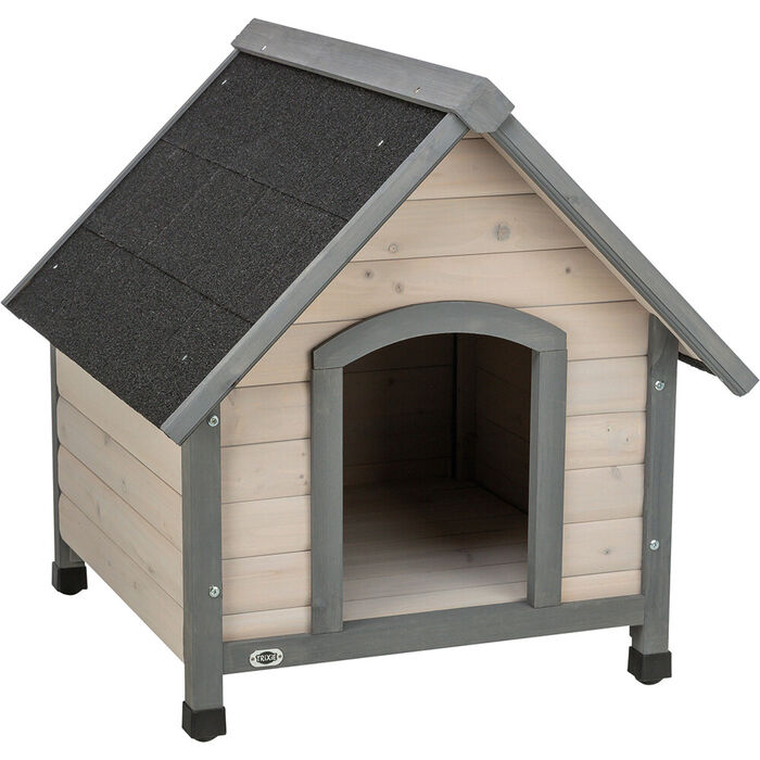Casota Madeira Natura C/ Telhado 96X105X112 Cm (Cinzento)