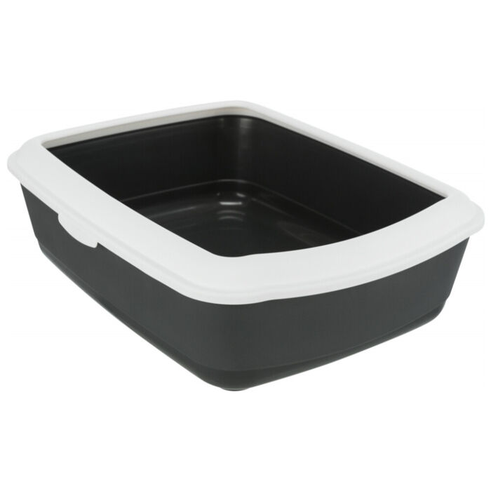 Toilete Classic C/ Rebordo (Cinza Escuro/Branco)