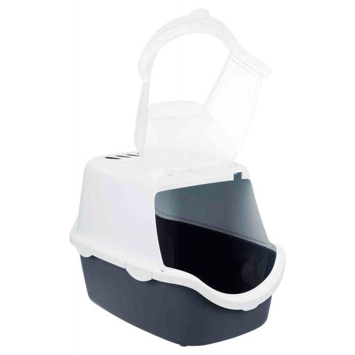 Toilete Vico Open Top P/ Gatos (Azul Cinza/Branco)