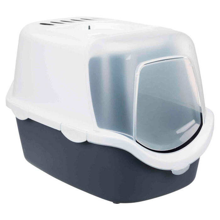 Toilete Vico Open Top P/ Gatos (Azul Cinza/Branco)