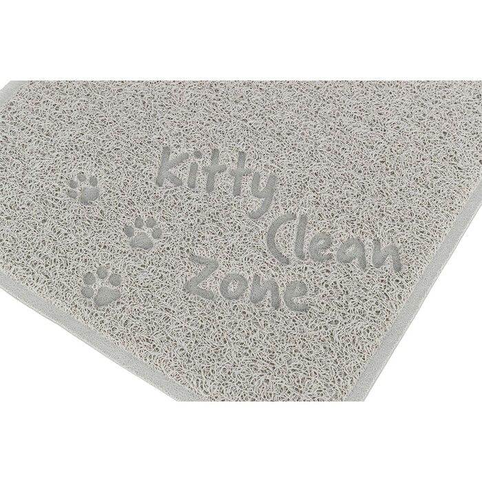 Tapete Em Pvc P/ Wc De Gatos 40X60 Cm (Cinzento Claro)