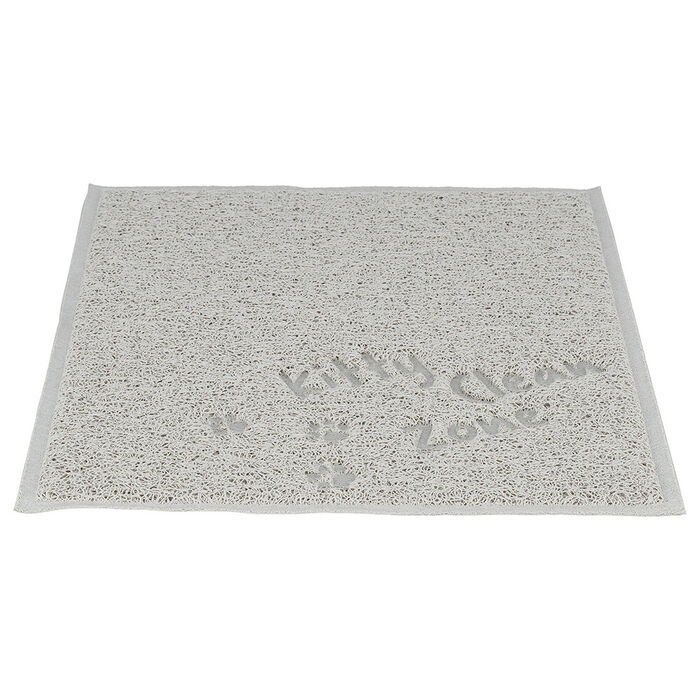 Tapete Em Pvc P/ Wc De Gatos 40X60 Cm (Cinzento Claro)