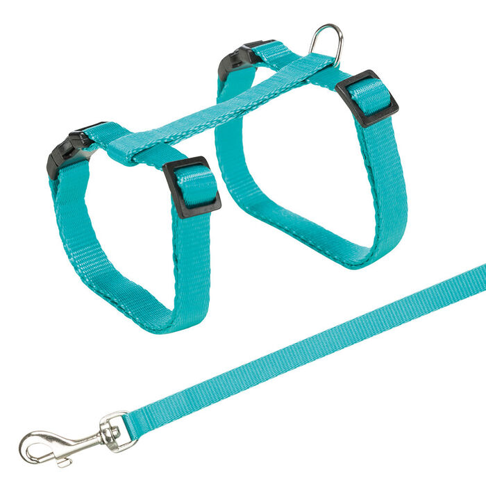 Peitoral+Trela Ajustavel Em Nylon P/ Gatos