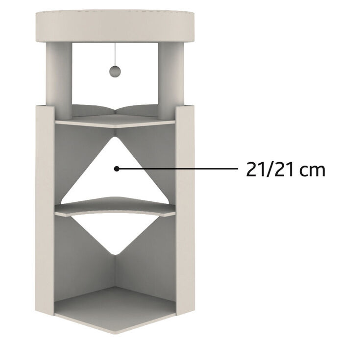 Cat Tower Arma 98 Cm (Cinza/Branco/Cinza)