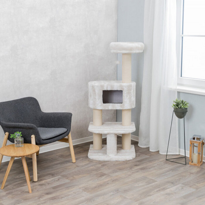 Arranhador Nelli 140 Cm (Branco/Caqui)
