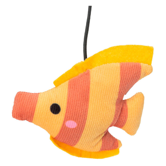 Bastao C/ Peixe Em Tecido P/ Gatos - 46 Cm