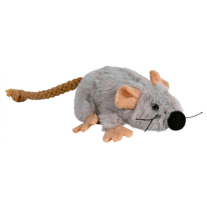 Rato Em Pelucia C/ Catnip P/ Gato - 7 Cm