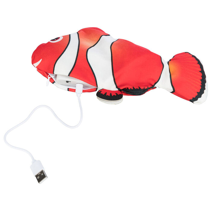 Peixe Palhaço C/ Movimento E Catnip 26 Cm