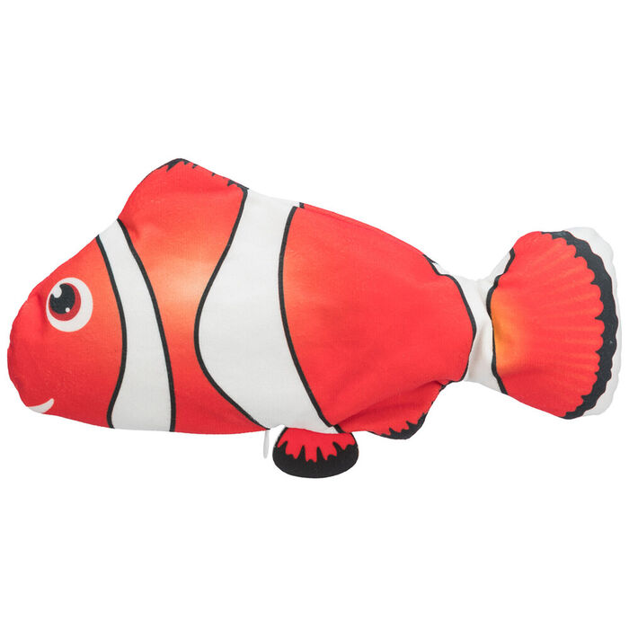 Peixe Palhaço C/ Movimento E Catnip 26 Cm