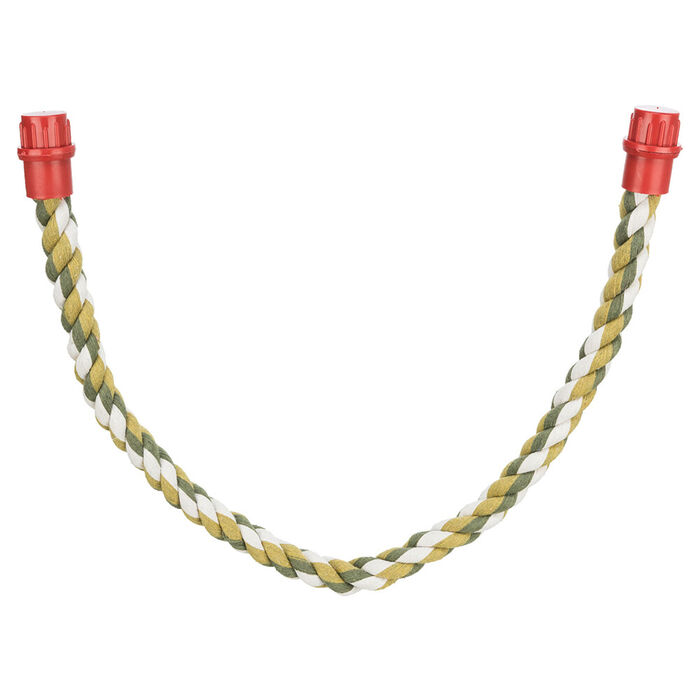Poleiro Multicolorido Em Corda Algodao P/ Aves - Jumbo