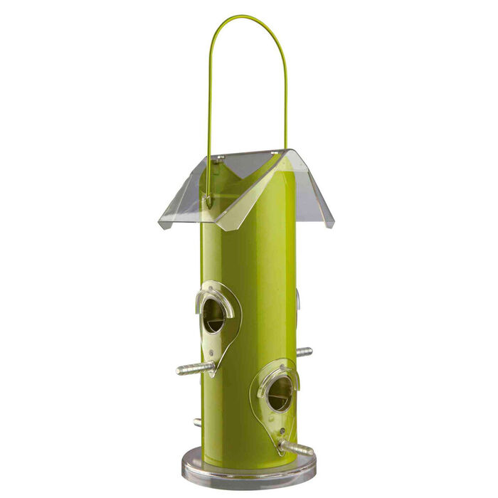 Comedouro Em Metal P/ Suspender 14X25X14 Cm (Verde)